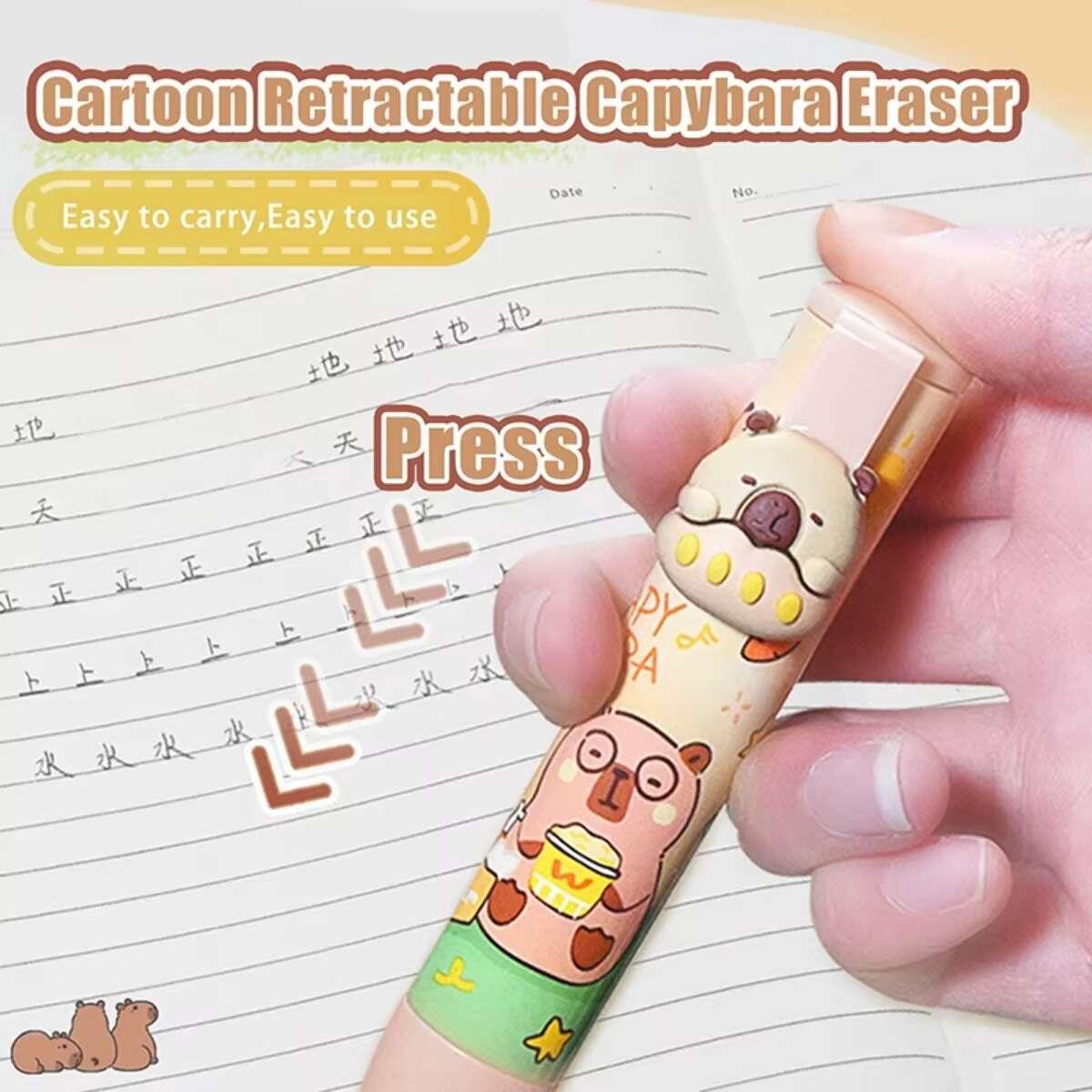 Goma Capybara retractil cuerpo estampado
