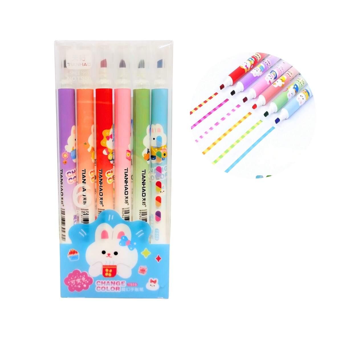 Resaltador Cambia Color x 6 colores en caja pvc