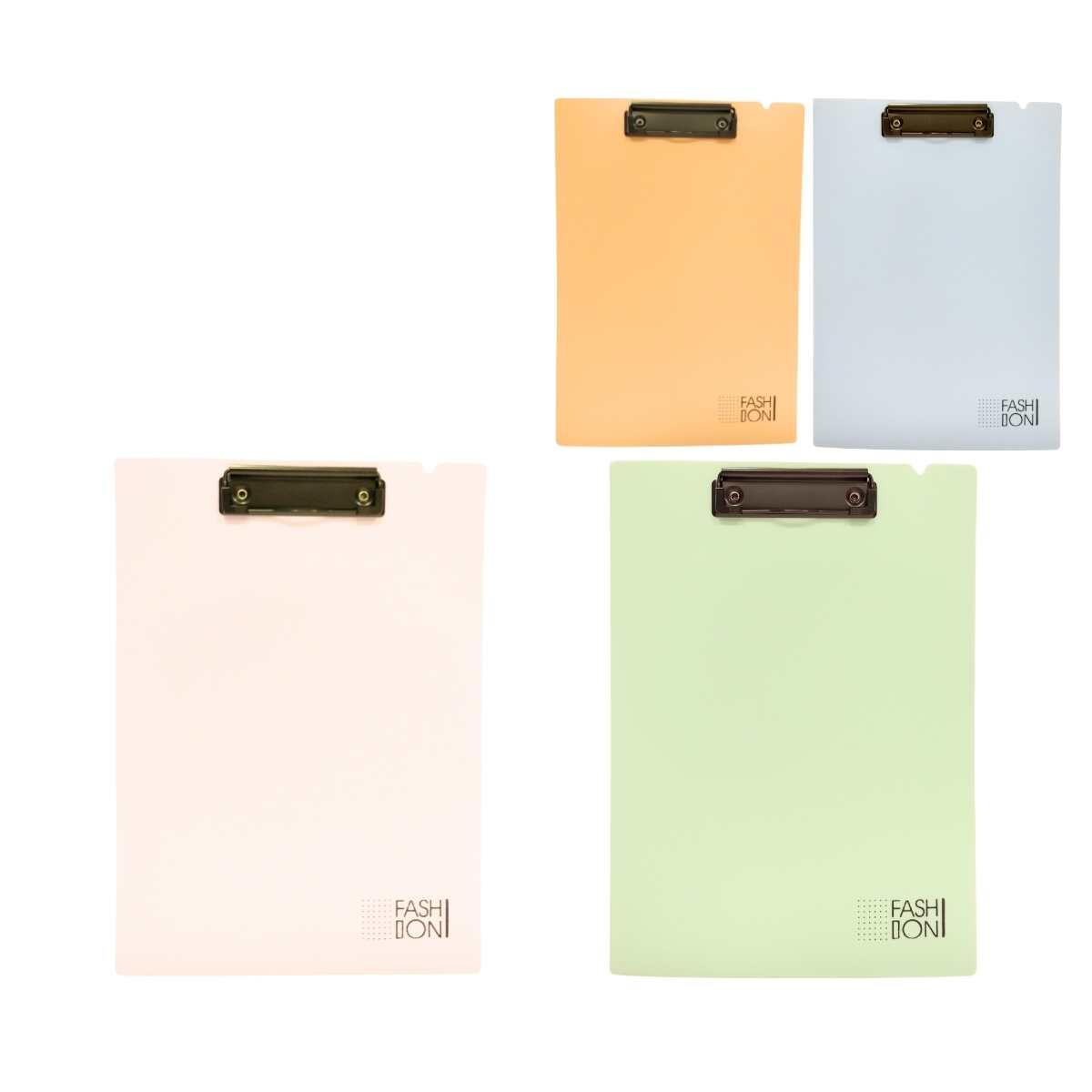 Tabla A4 c/clip color pastel