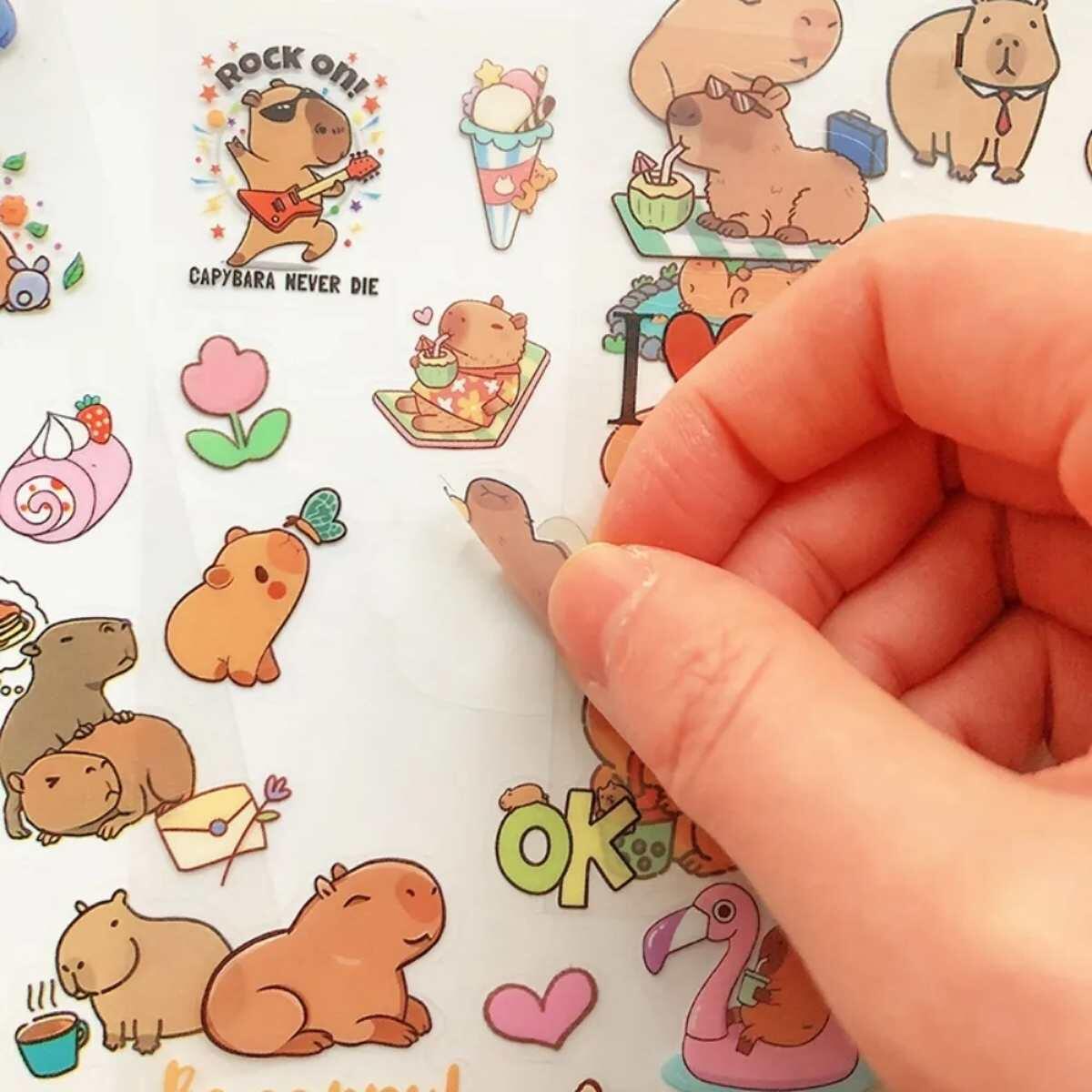 Sticker Capybara - 100 unidades