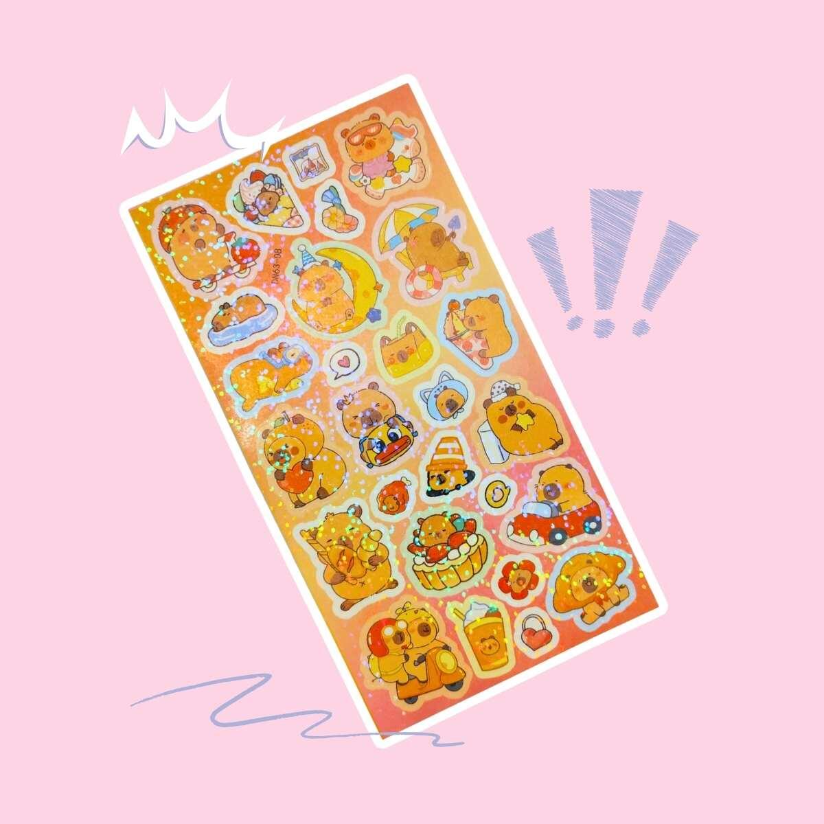 Sticker Capybara c/brillo