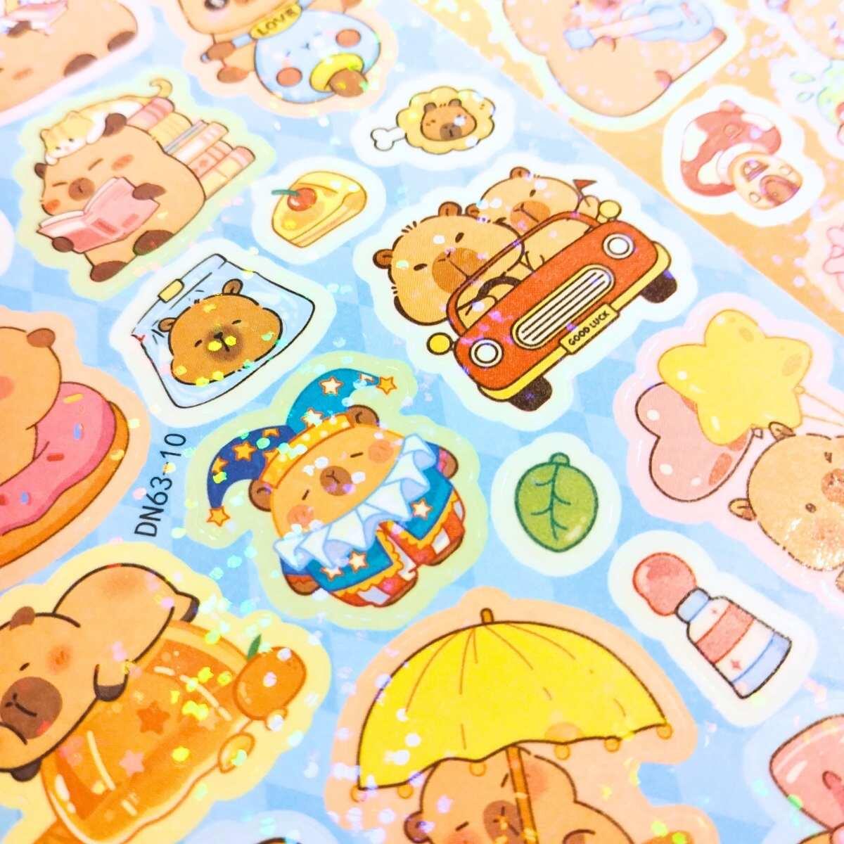 Sticker Capybara c/brillo
