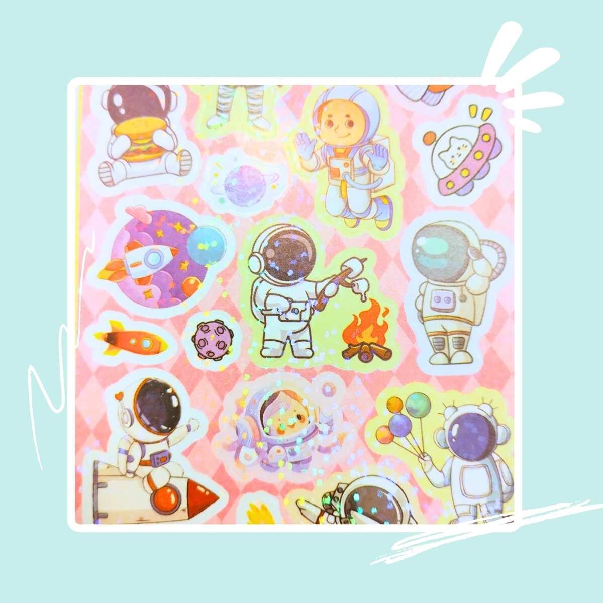 Sticker Astronauta c/brillo