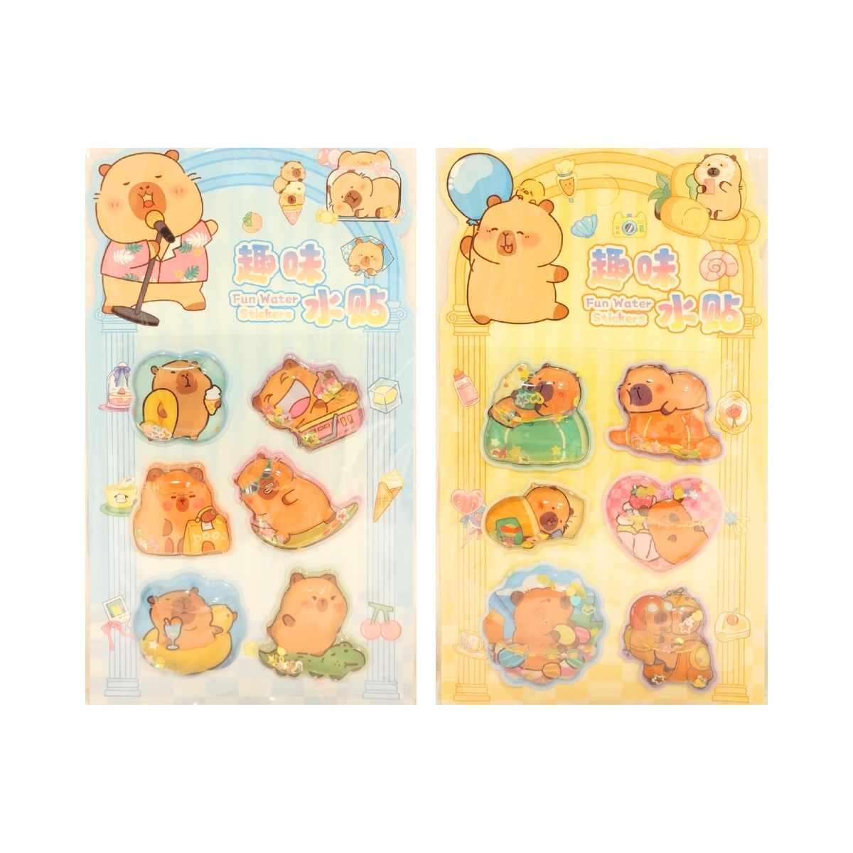 Sticker Capybara pop up c/liquido