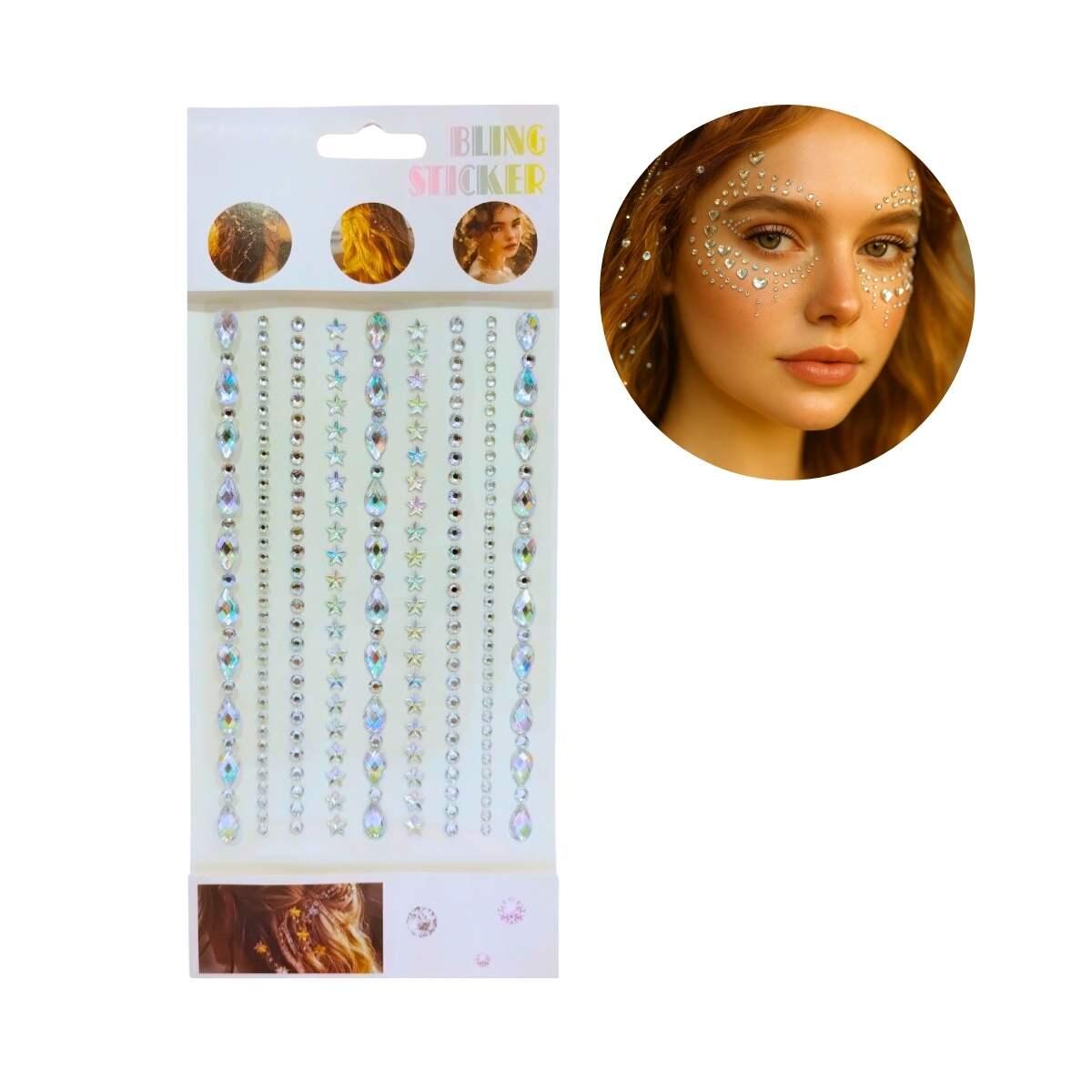 Sticker gemas Strass tornasoladas formas varias