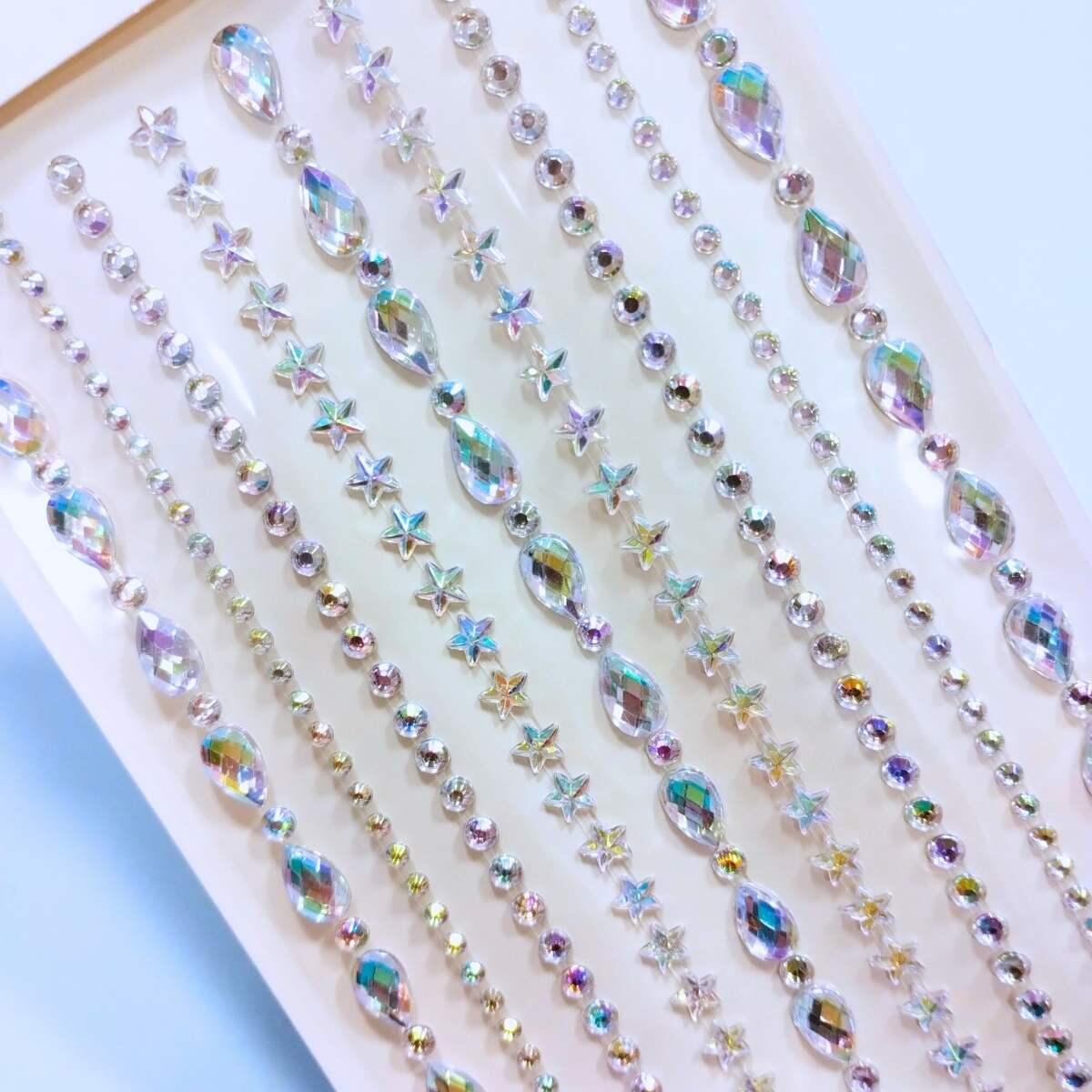 Sticker gemas Strass tornasoladas formas varias