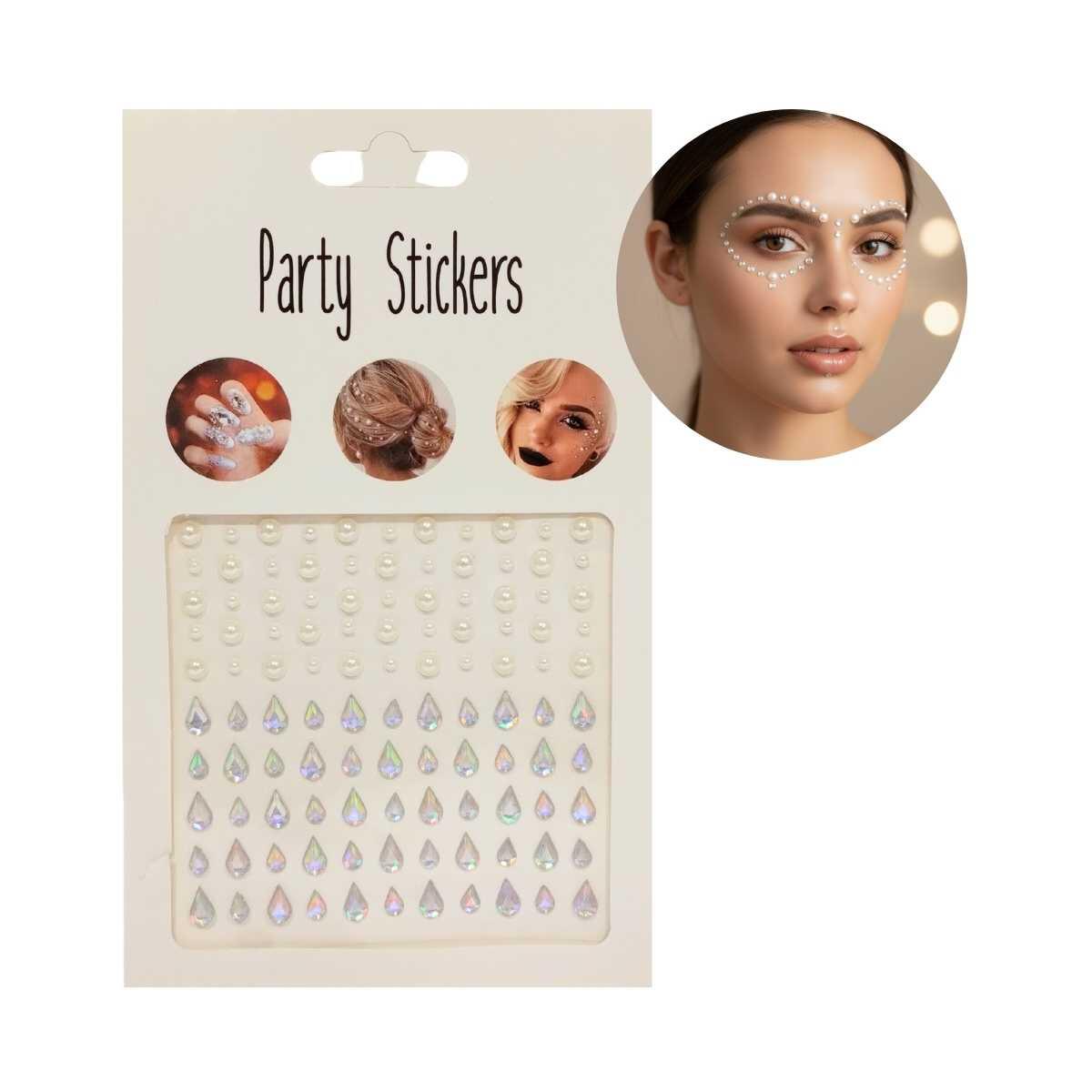 Sticker brillos y perlas