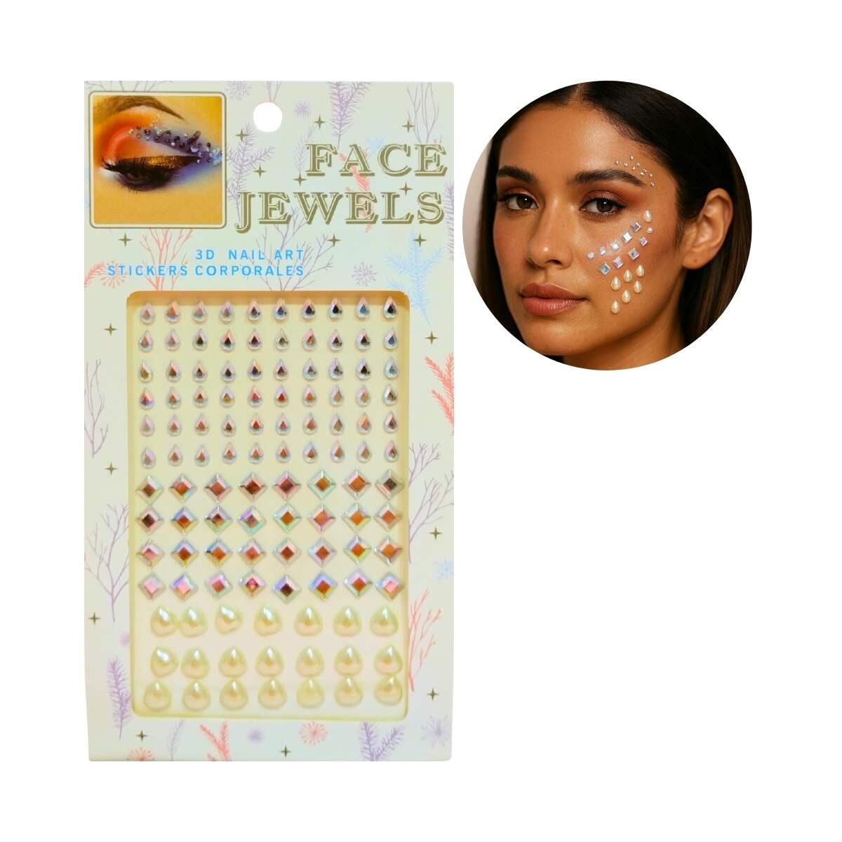 Sticker brillos Strass perladas/tornasol forma varias