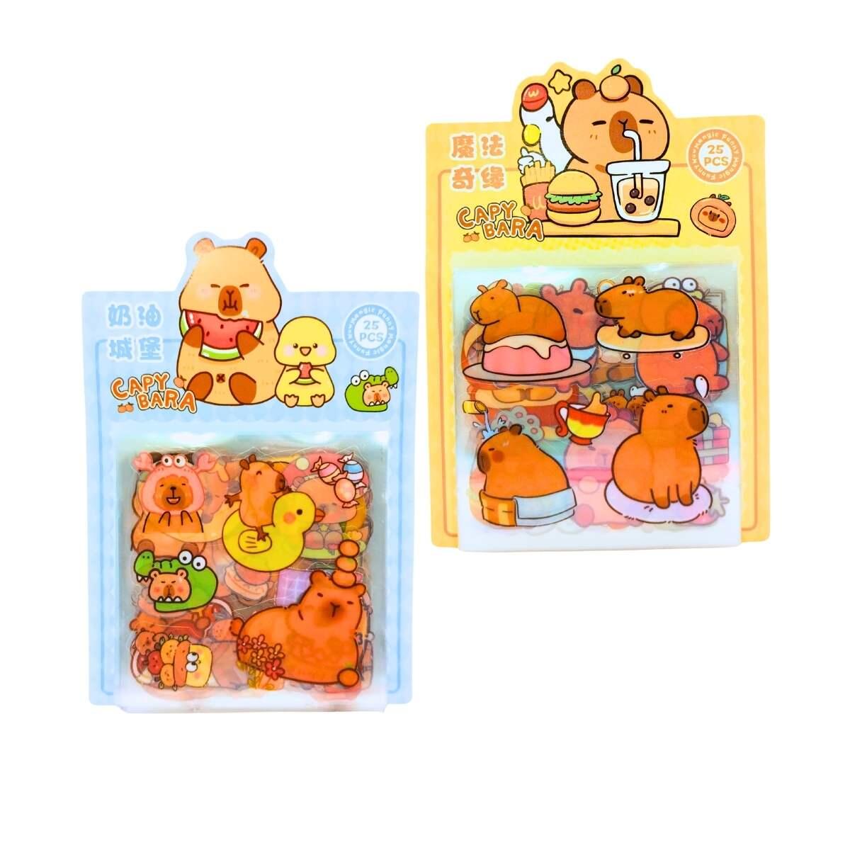 Sticker transparente Capybara - 25 unidades