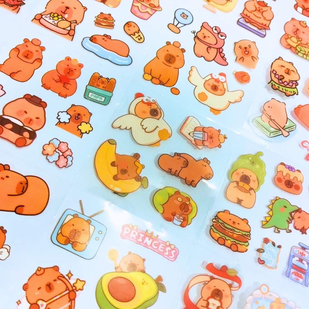 Sticker transparente Capybara - 25 unidades