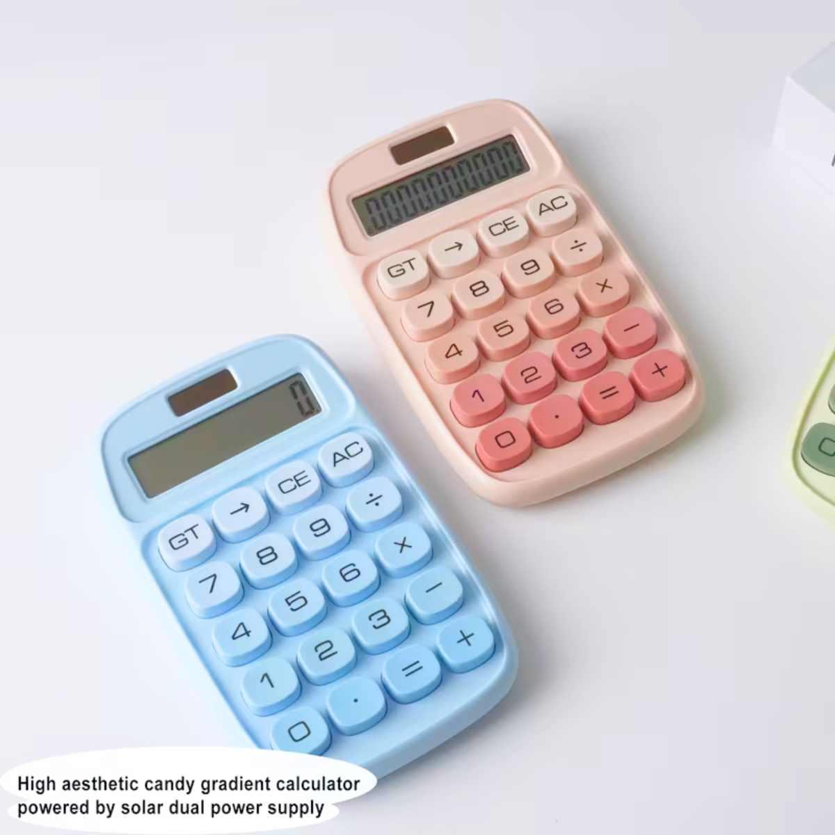 Calculadora solar y pila color pastel degrade - DS - 2820C