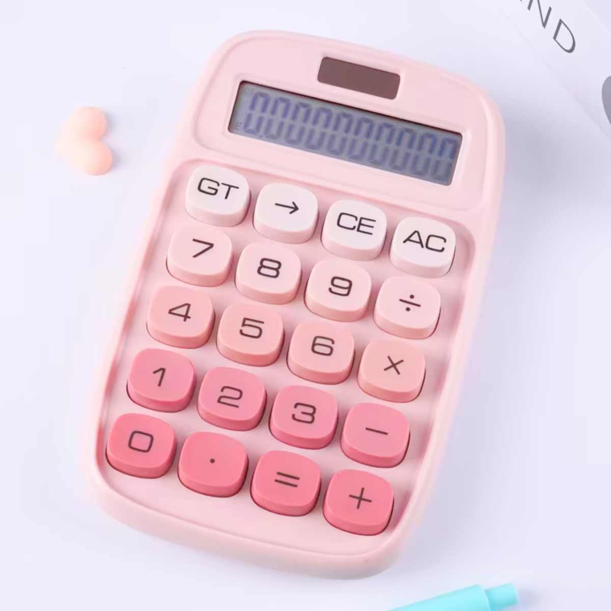 Calculadora solar y pila color pastel degrade - DS - 2820C