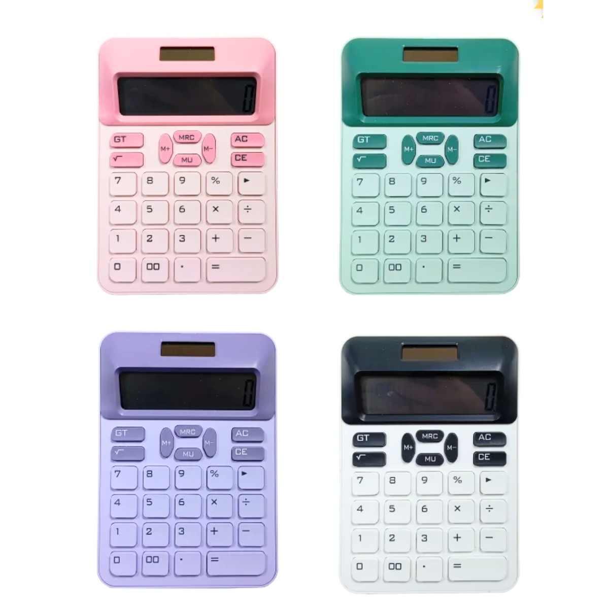 Calculadora solar y pila color pastel Dexin BST - DX-908