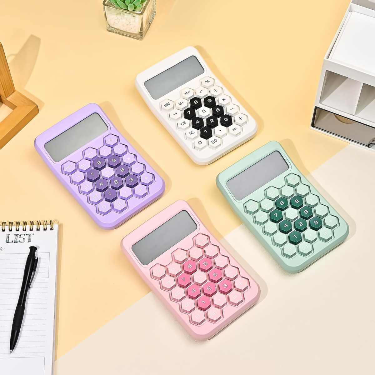 Calculadora solar y pila color pastel - Dexin BST  DX-801