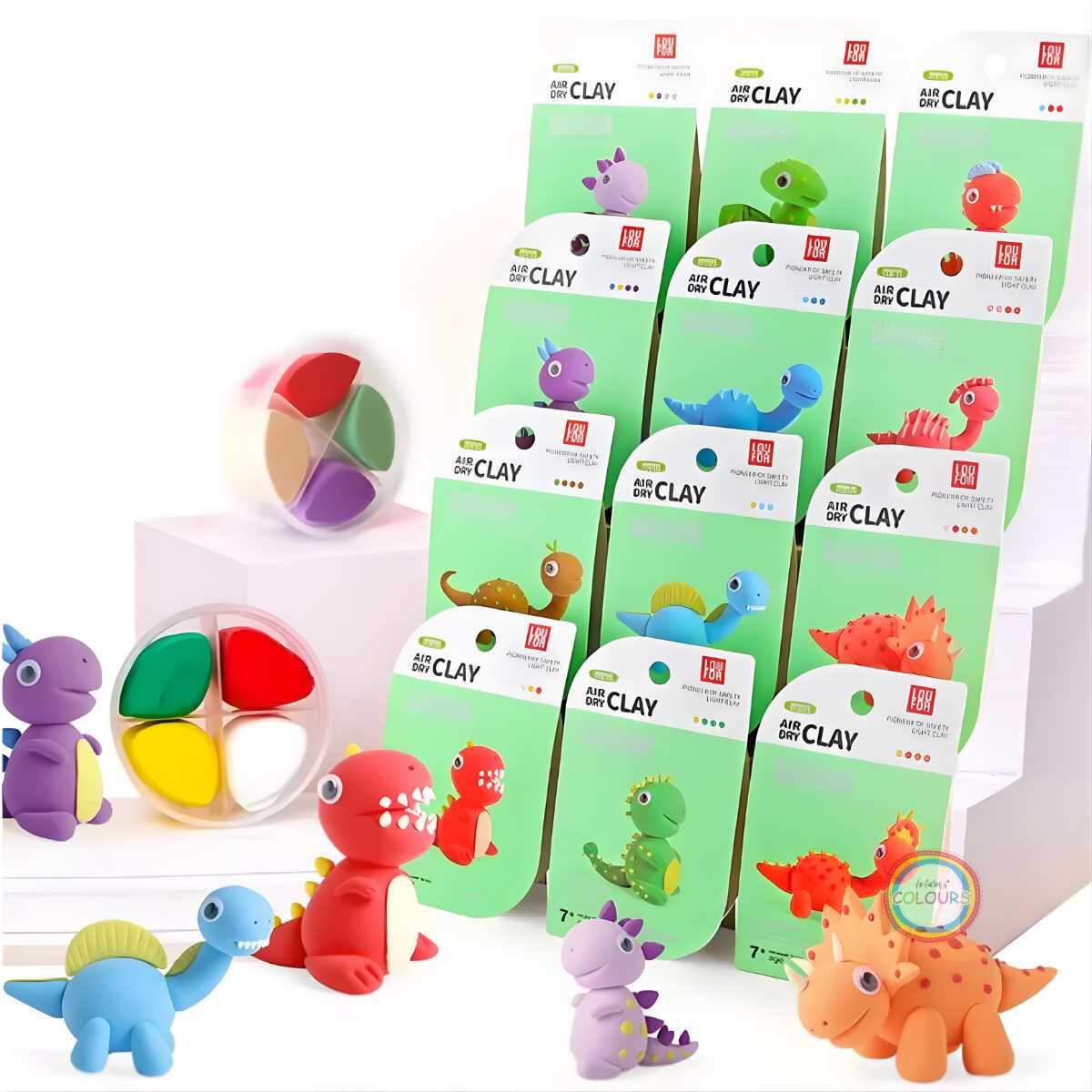 Masa Dinos en pote x 4 colores