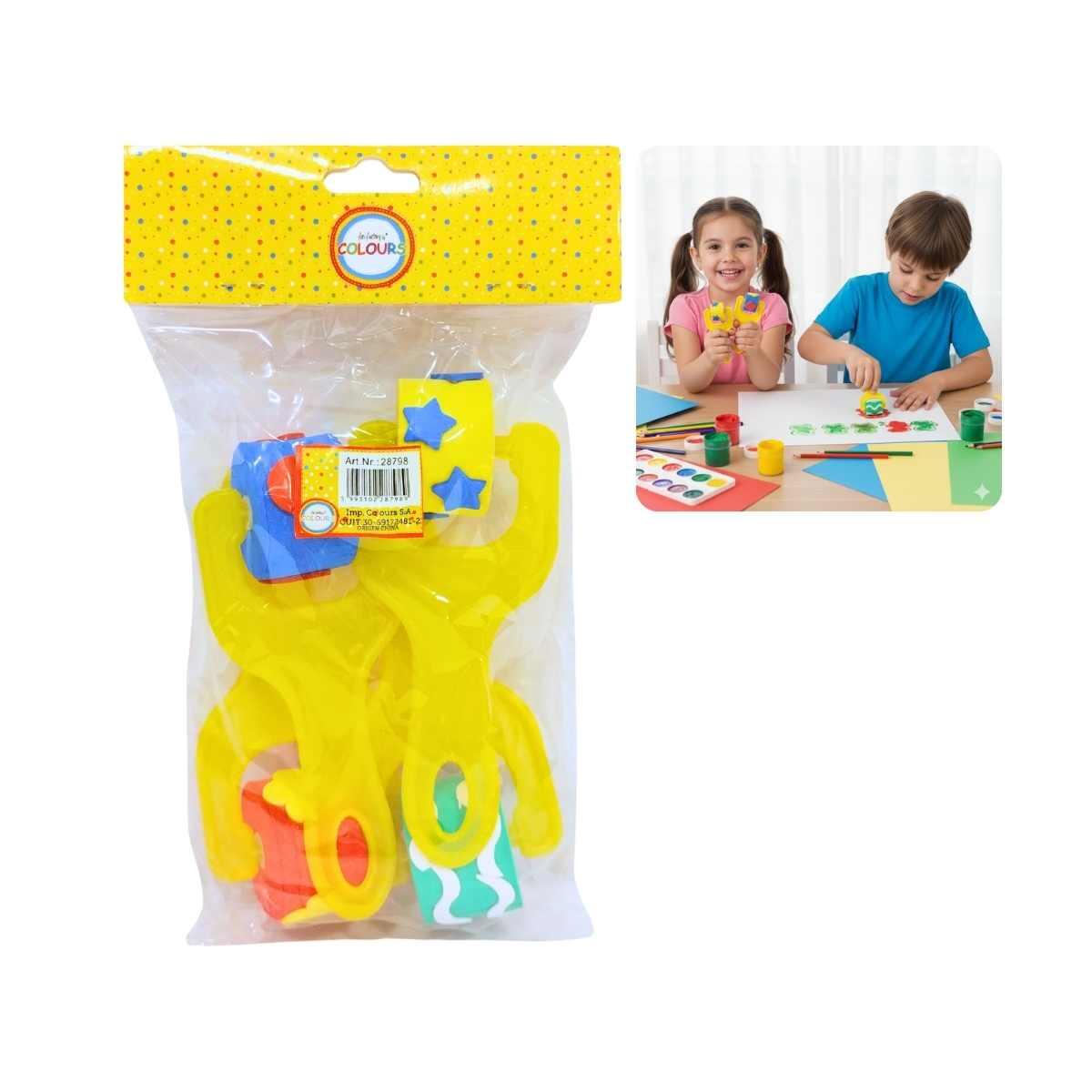 Set Artistico de rodillos Goma Eva  x 4 unidades