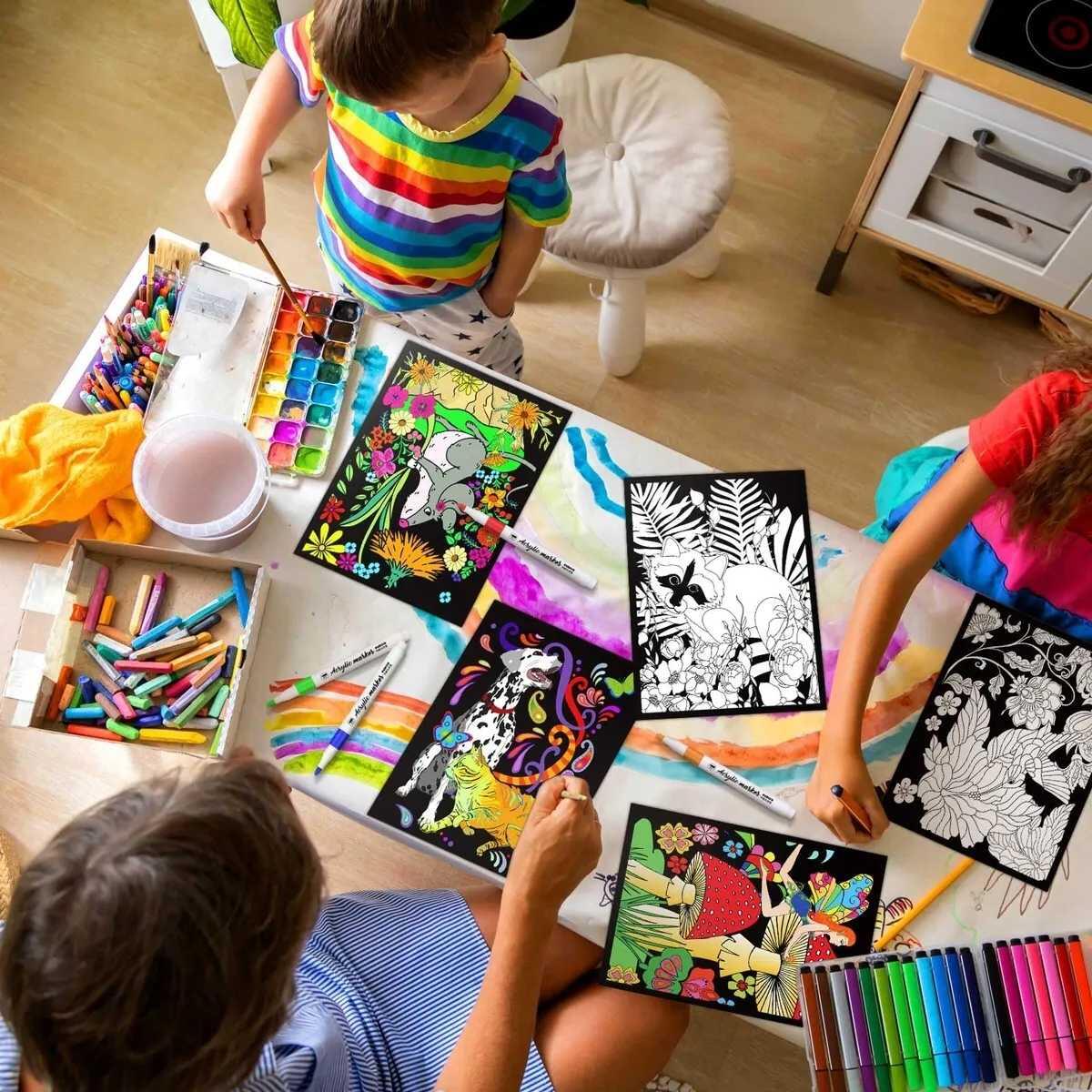 Set para pintar Velvet c/marcadores x 8 colores