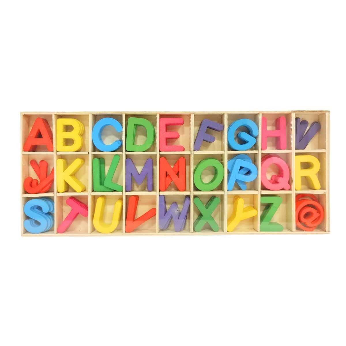 Set Letras ABC colores de madera x 135 unidades