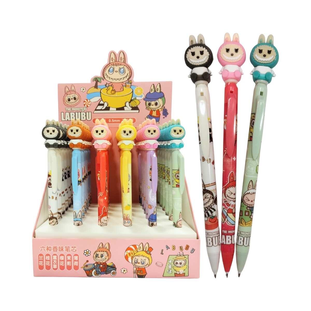 Boligrafo Labubu retractil c/clip cuerpo estampado - 0.55mm