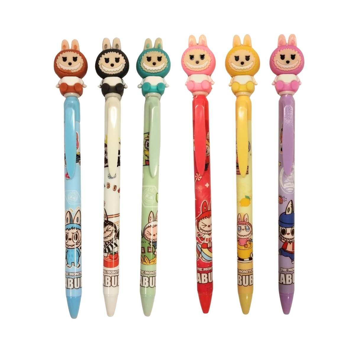 Boligrafo Labubu retractil c/clip cuerpo estampado - 0.55mm
