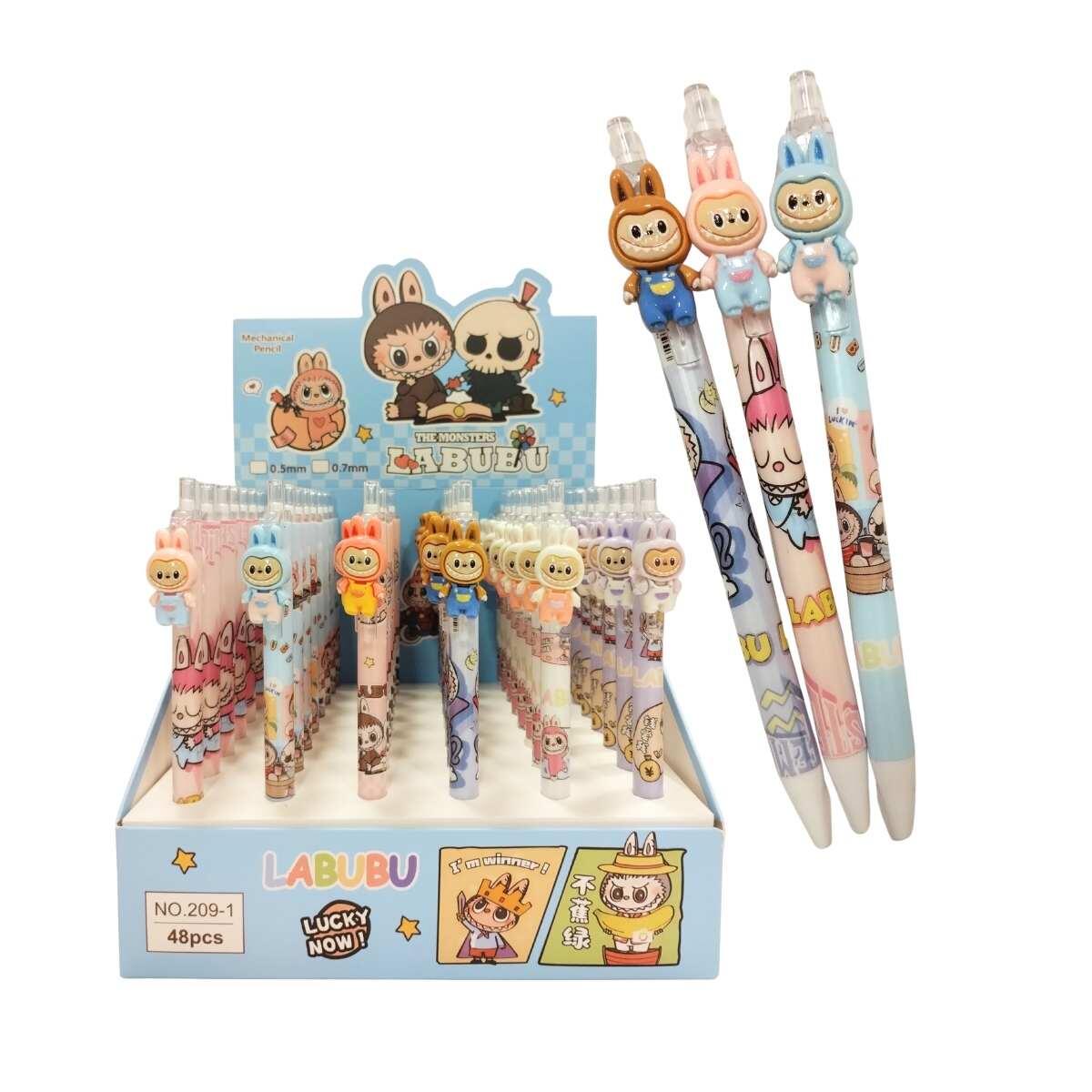 Portamina Labubu cuerpo estampado c/aplique - 0.5mm