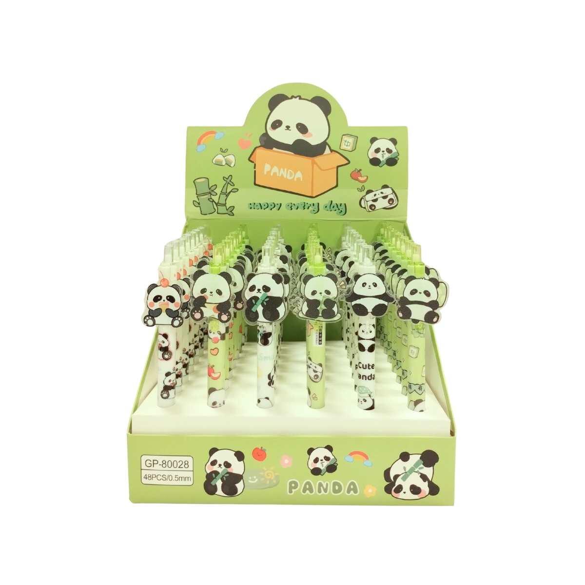 Boligrafo Panda retractil aplique chato - 0.5mm