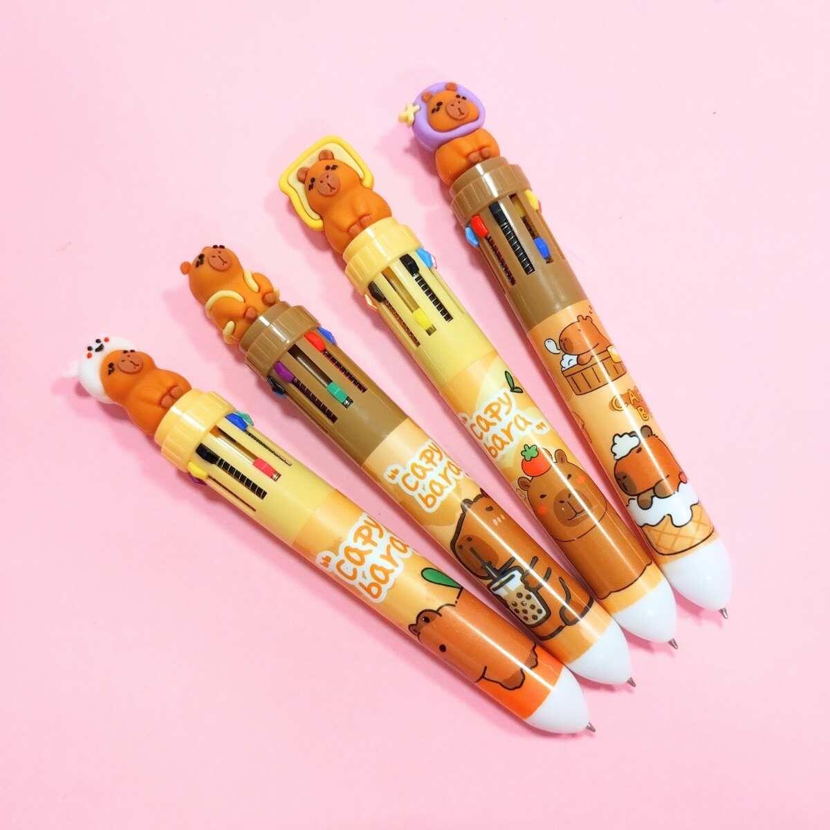 Boligrafo multi x 10 colores Capybara