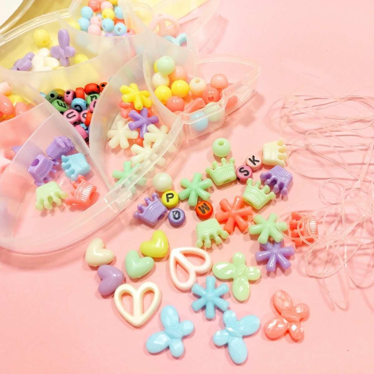Set bijou Unicornio cabeza color pastel- 9 divisiones