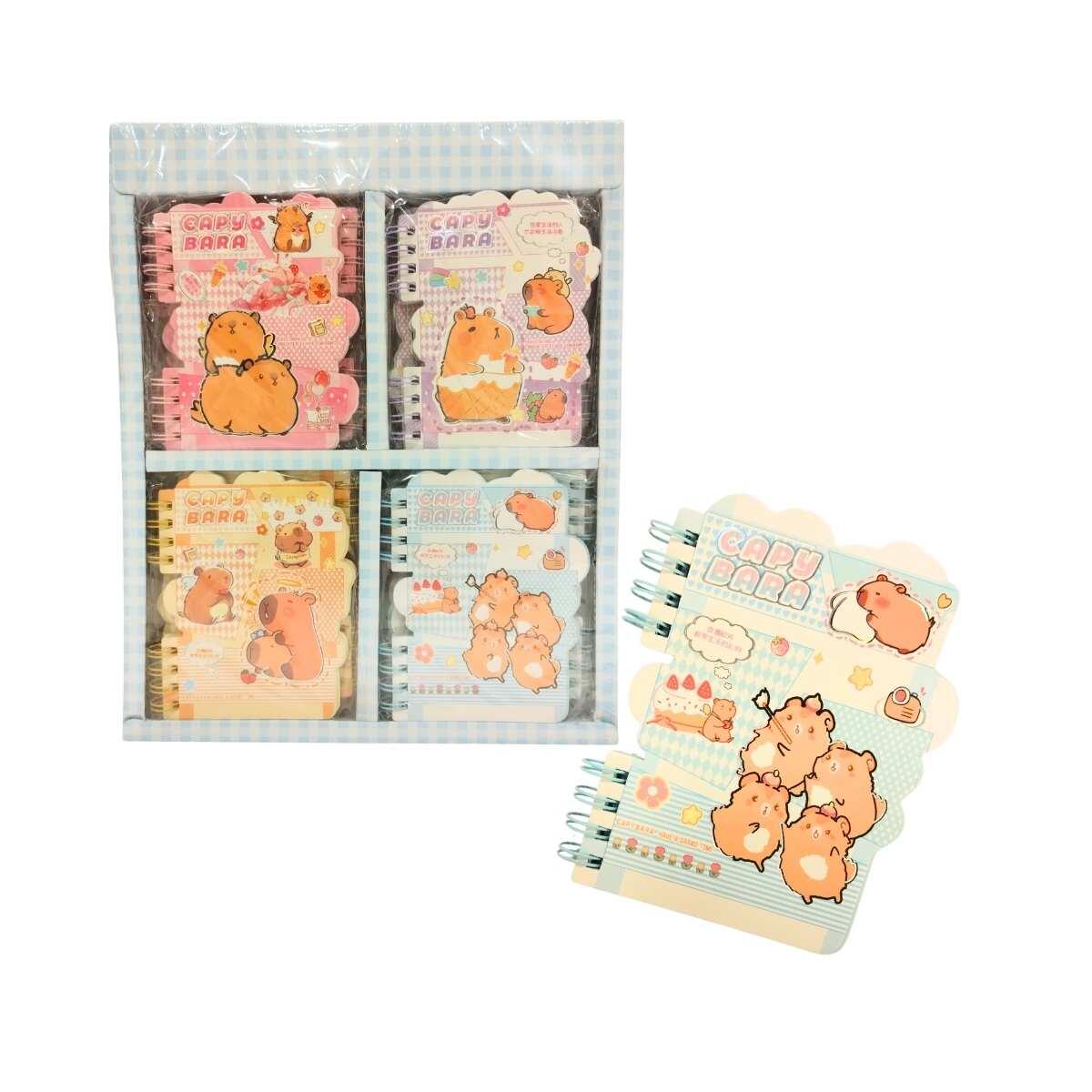 Libreta Capybara tapa dura c/espiral - 60 hojas rayadas