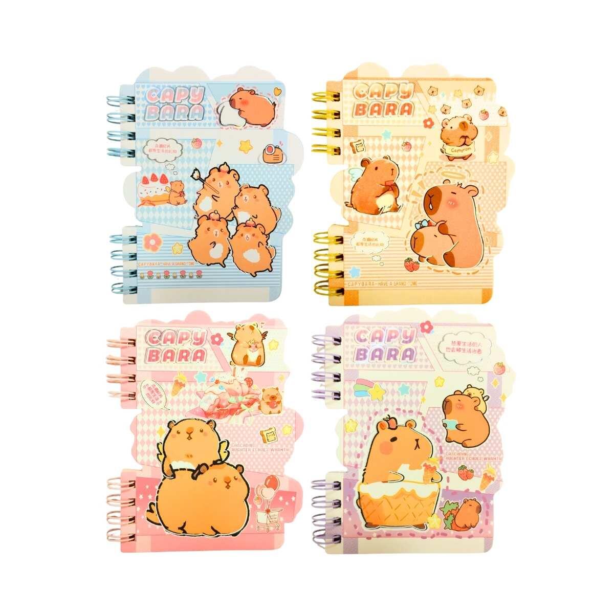 Libreta Capybara tapa dura c/espiral - 60 hojas rayadas