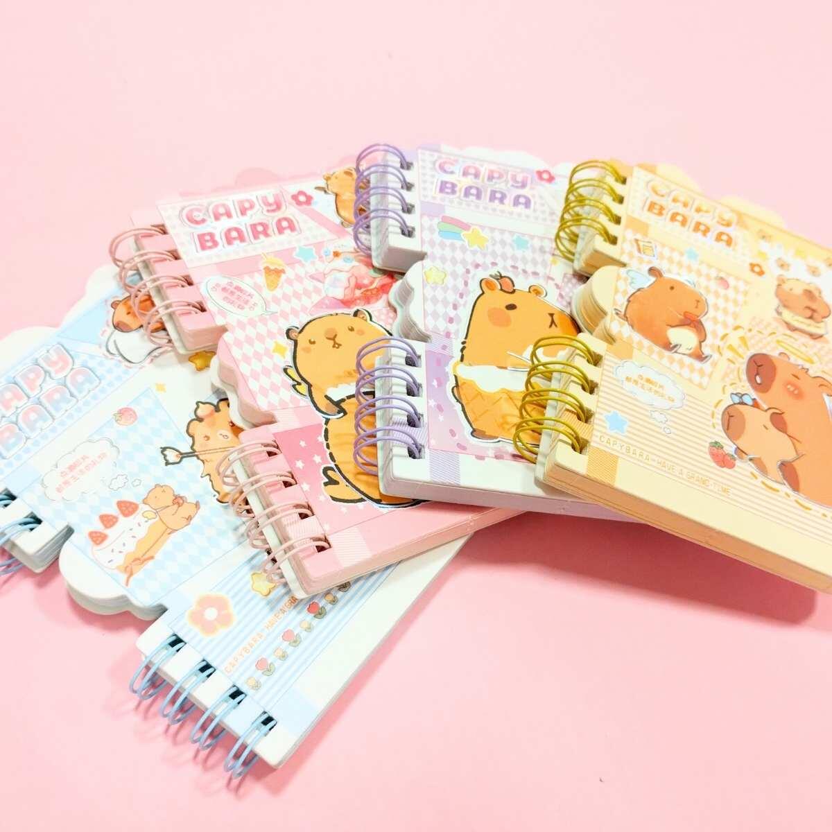 Libreta Capybara tapa dura c/espiral - 60 hojas rayadas