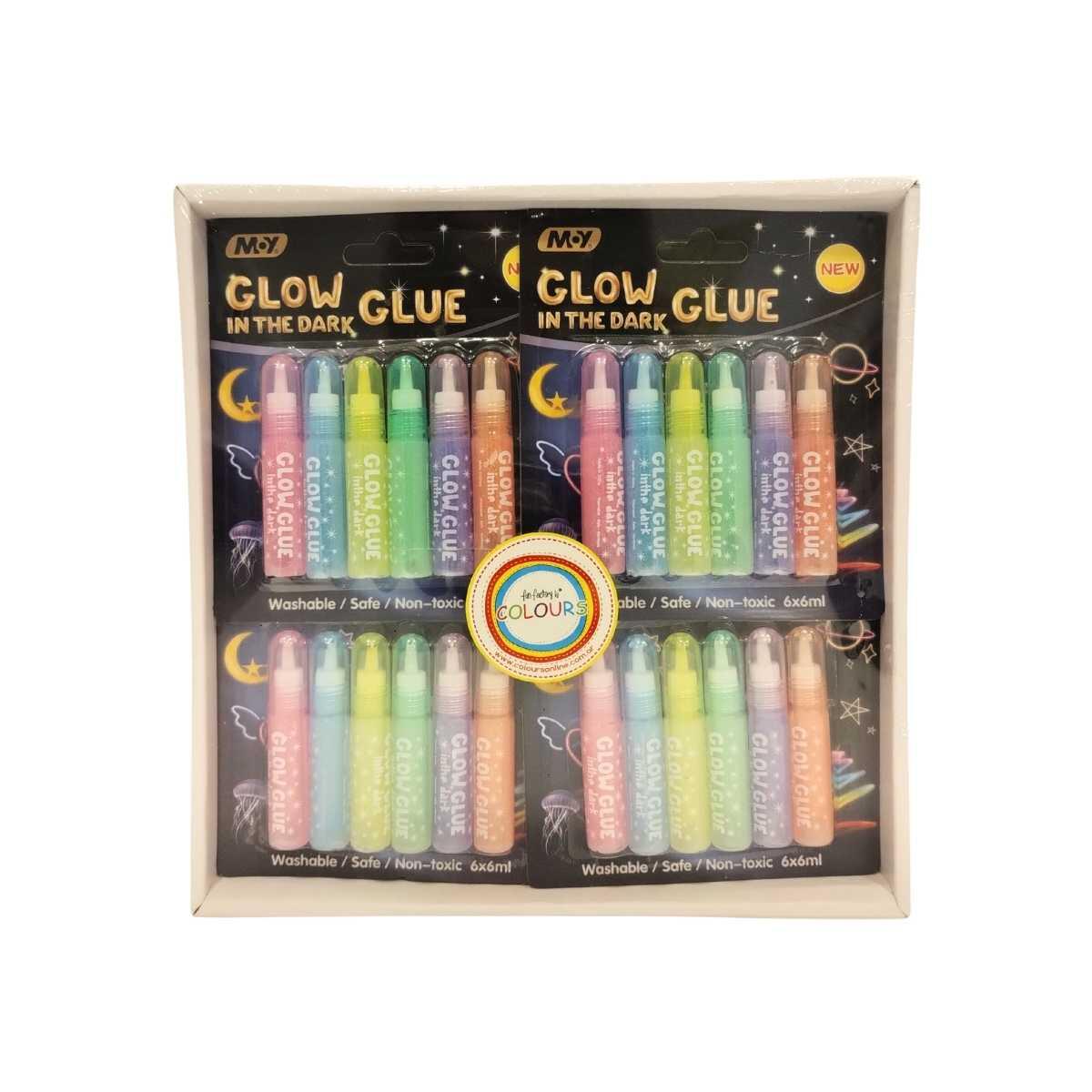 Pegamento Glow in the dark x 6 en blister