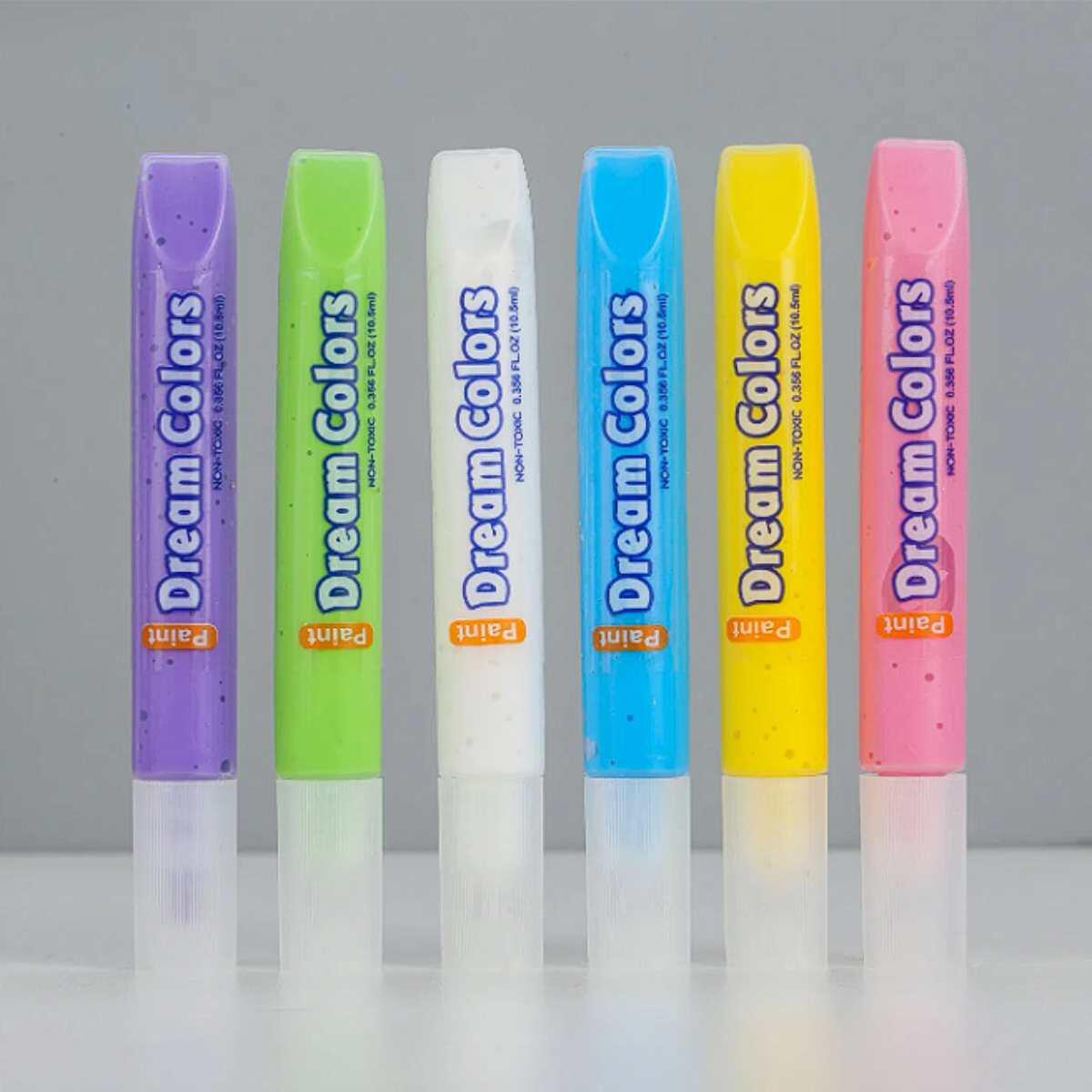 Pegamento Magic Deco x 6 colores 3D + 2 llaveros en blister