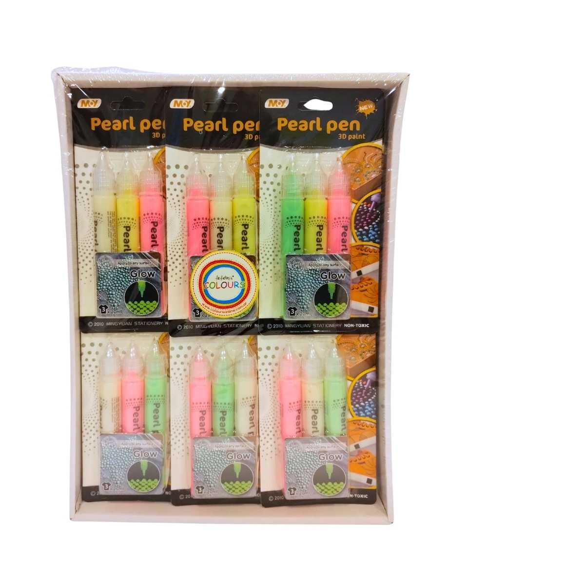Pegamento fluorescente x 3 colores en blister