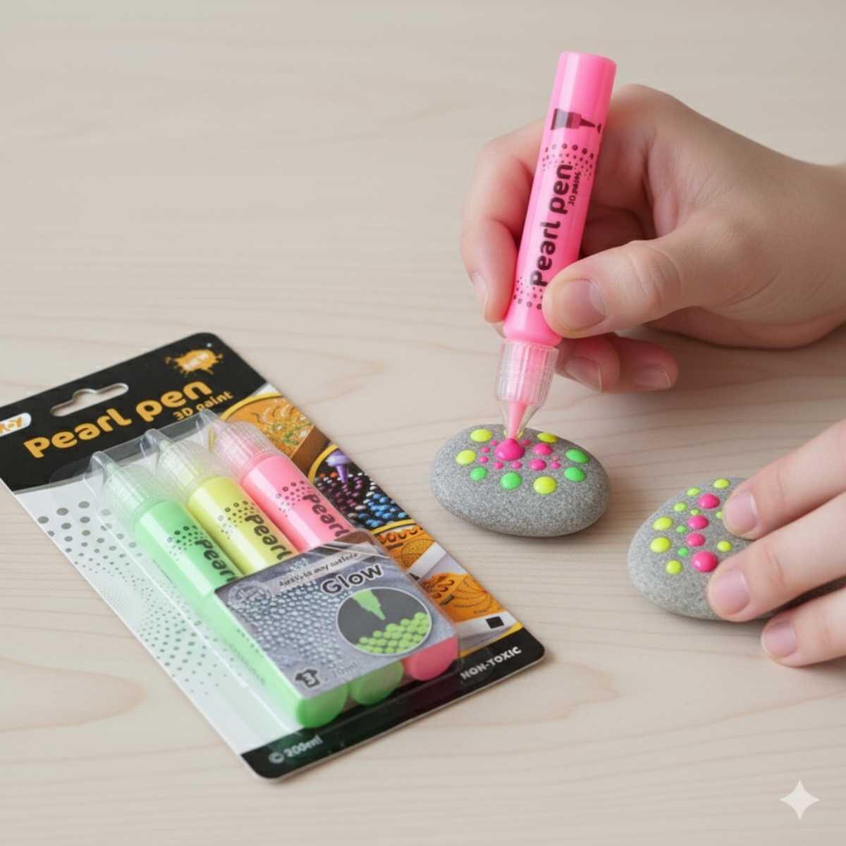 Pegamento fluorescente x 3 colores en blister