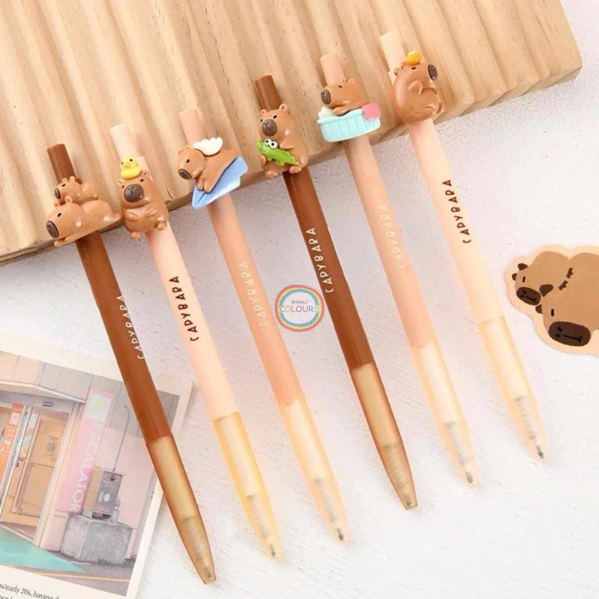 Boligrafo Capybara c/clip Tinta azul - 0.5 mm
