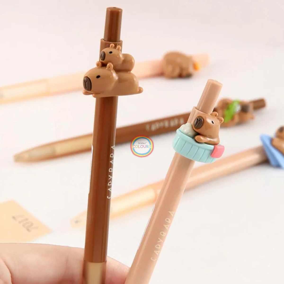 Boligrafo Capybara c/clip Tinta azul - 0.5 mm