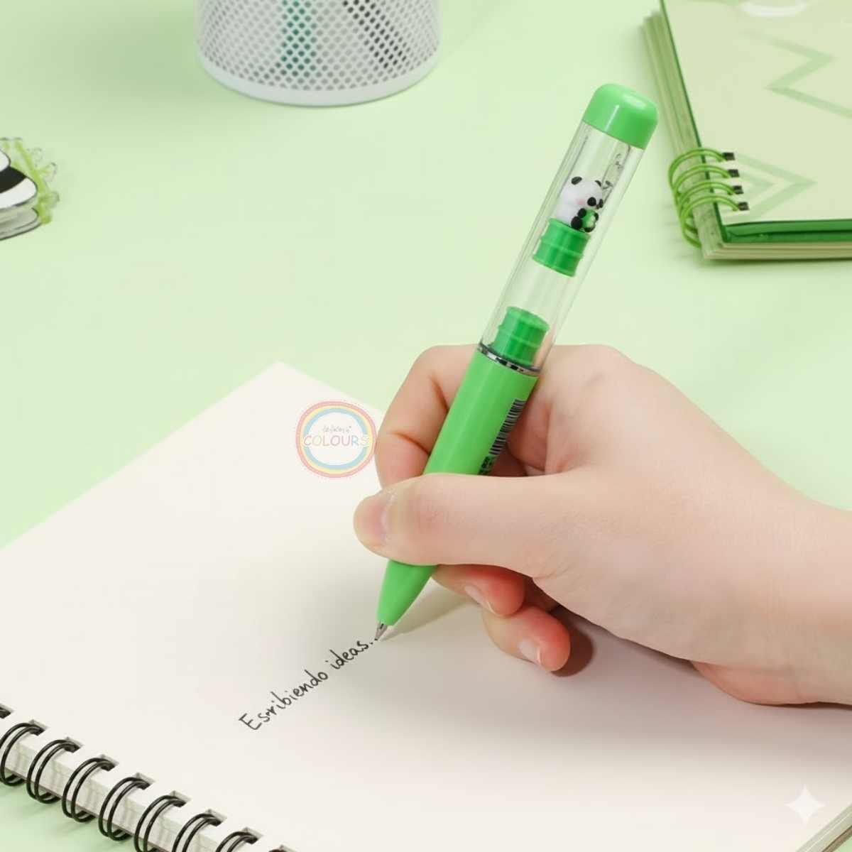 Boligrafo Panda c/iman - Tinta azul - 0.4 mm
