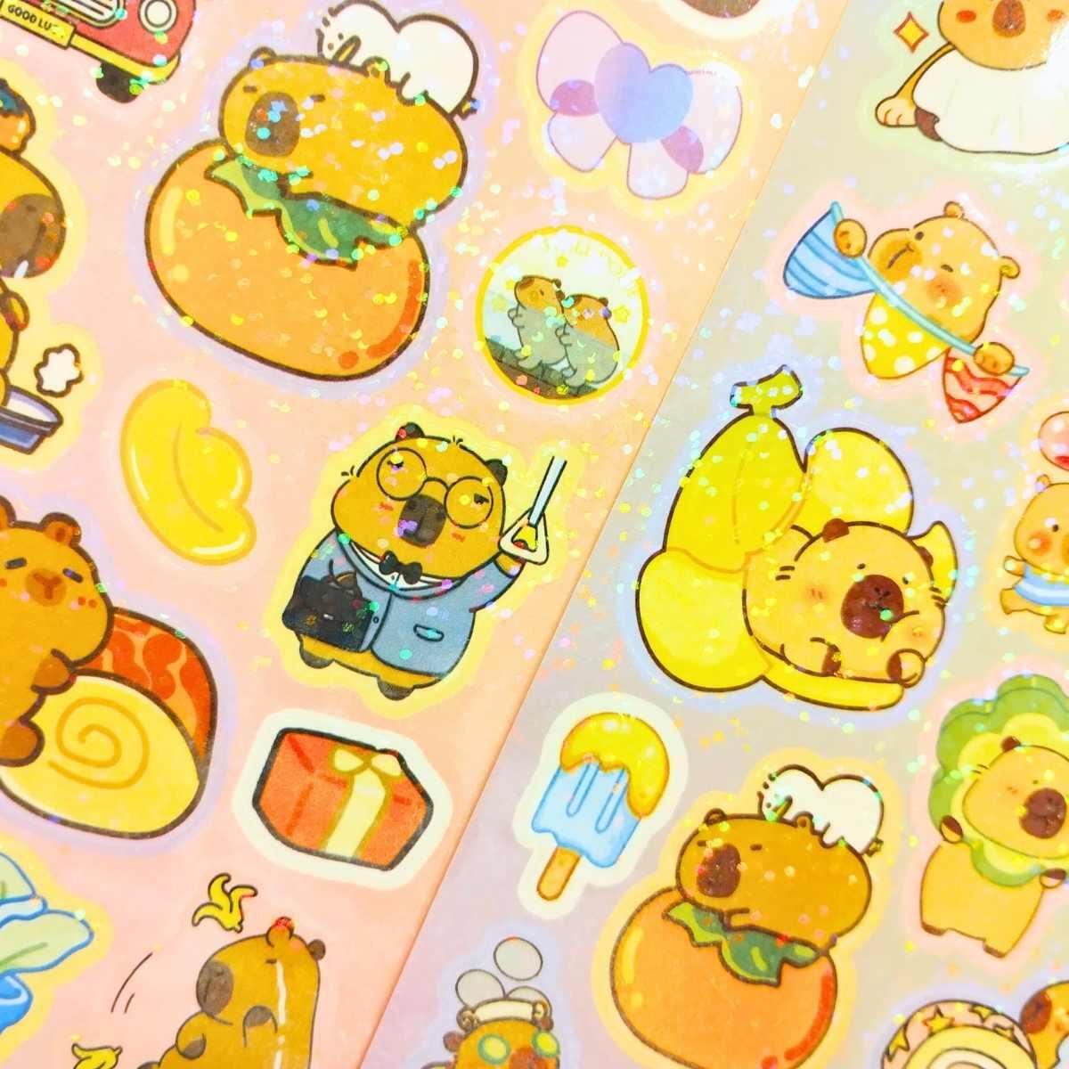 Sticker Capybara c/brillo