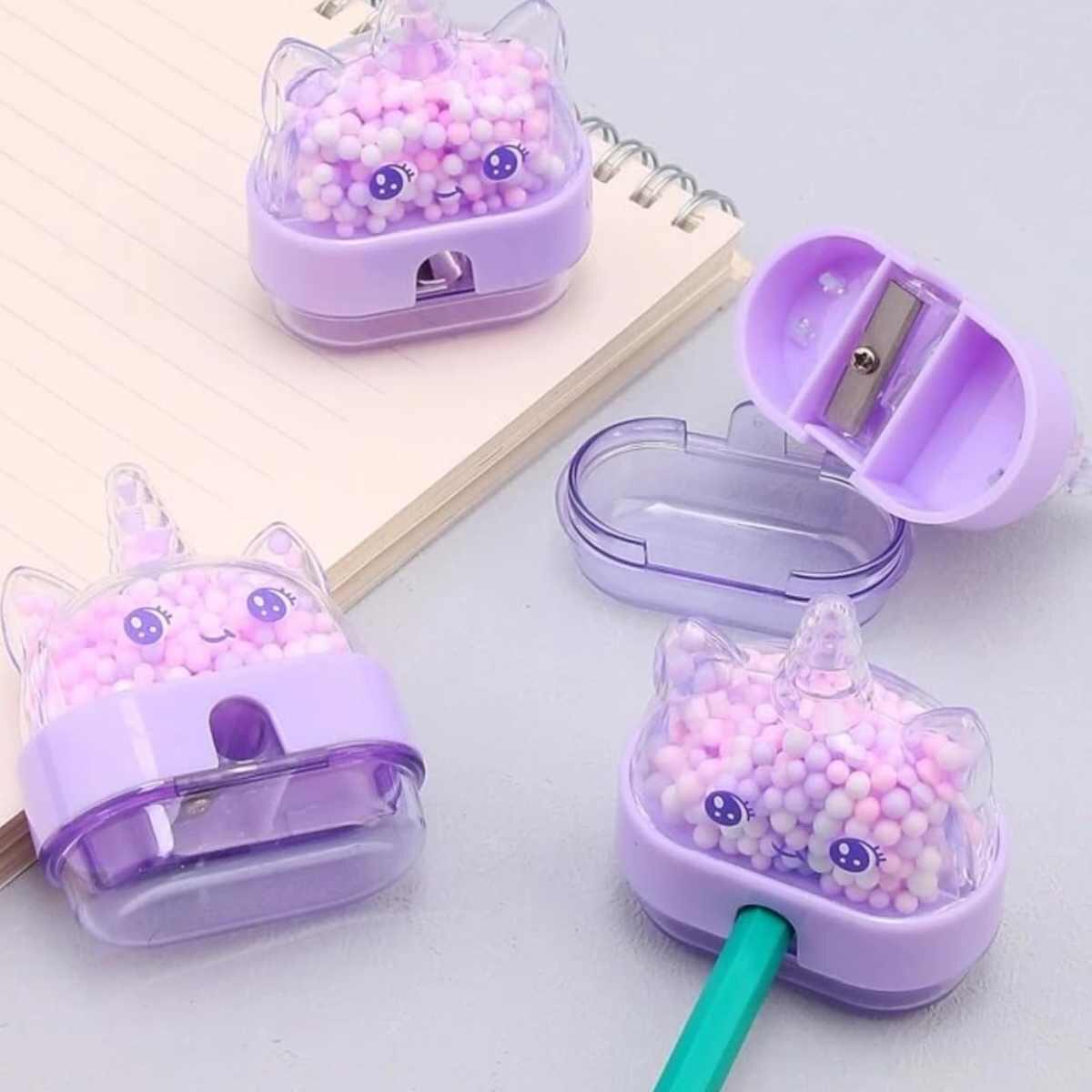 Sacapuntas Unicornio c/crunchy en frasco