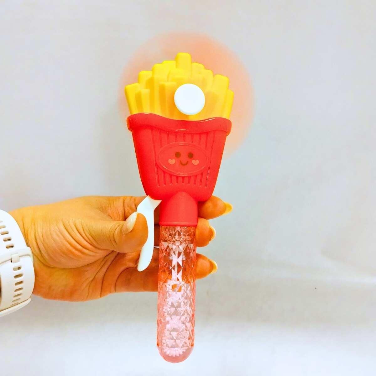 Ventilador de mano c/burbujero Papas Fritas 