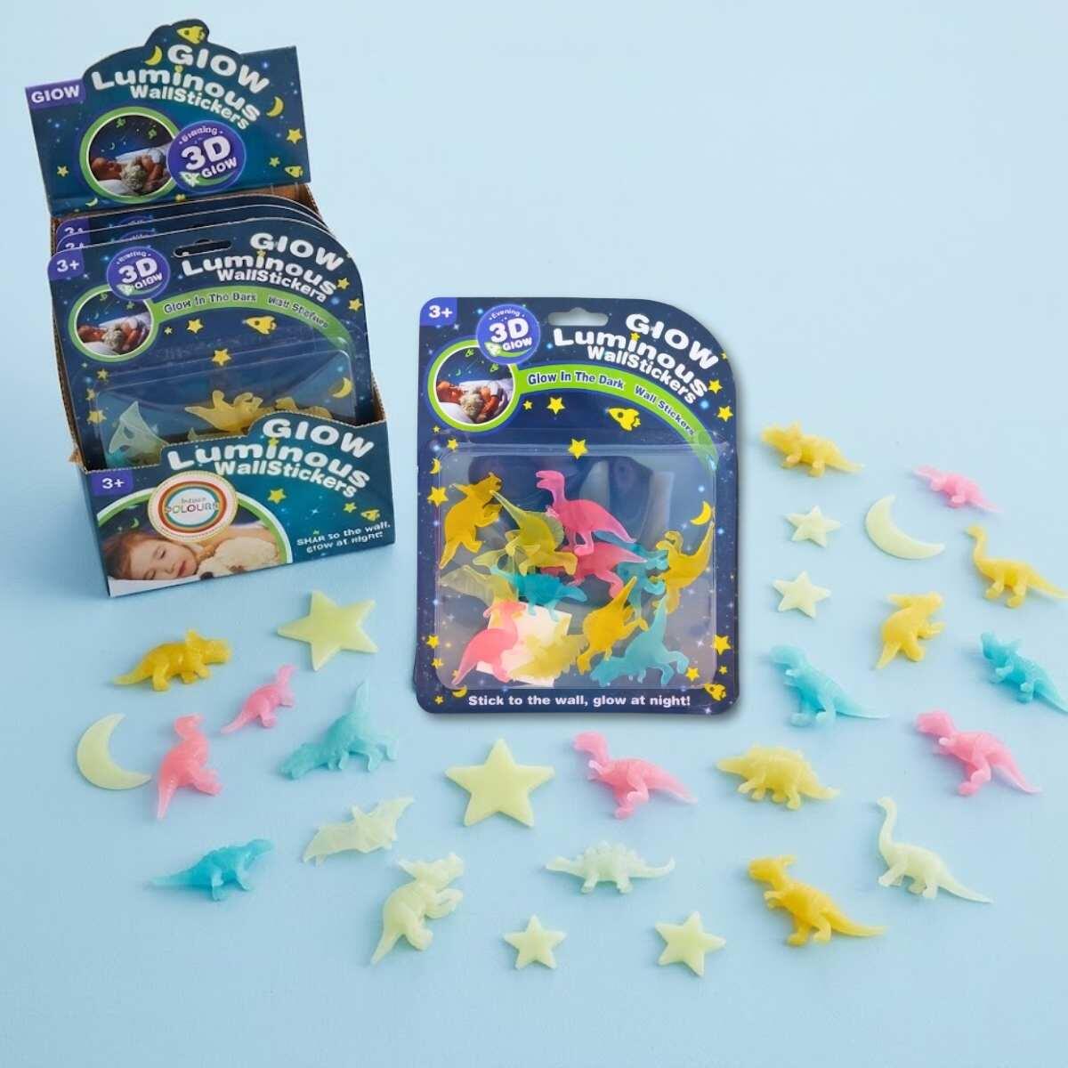 Sticker glow in the dark Dinos 3D