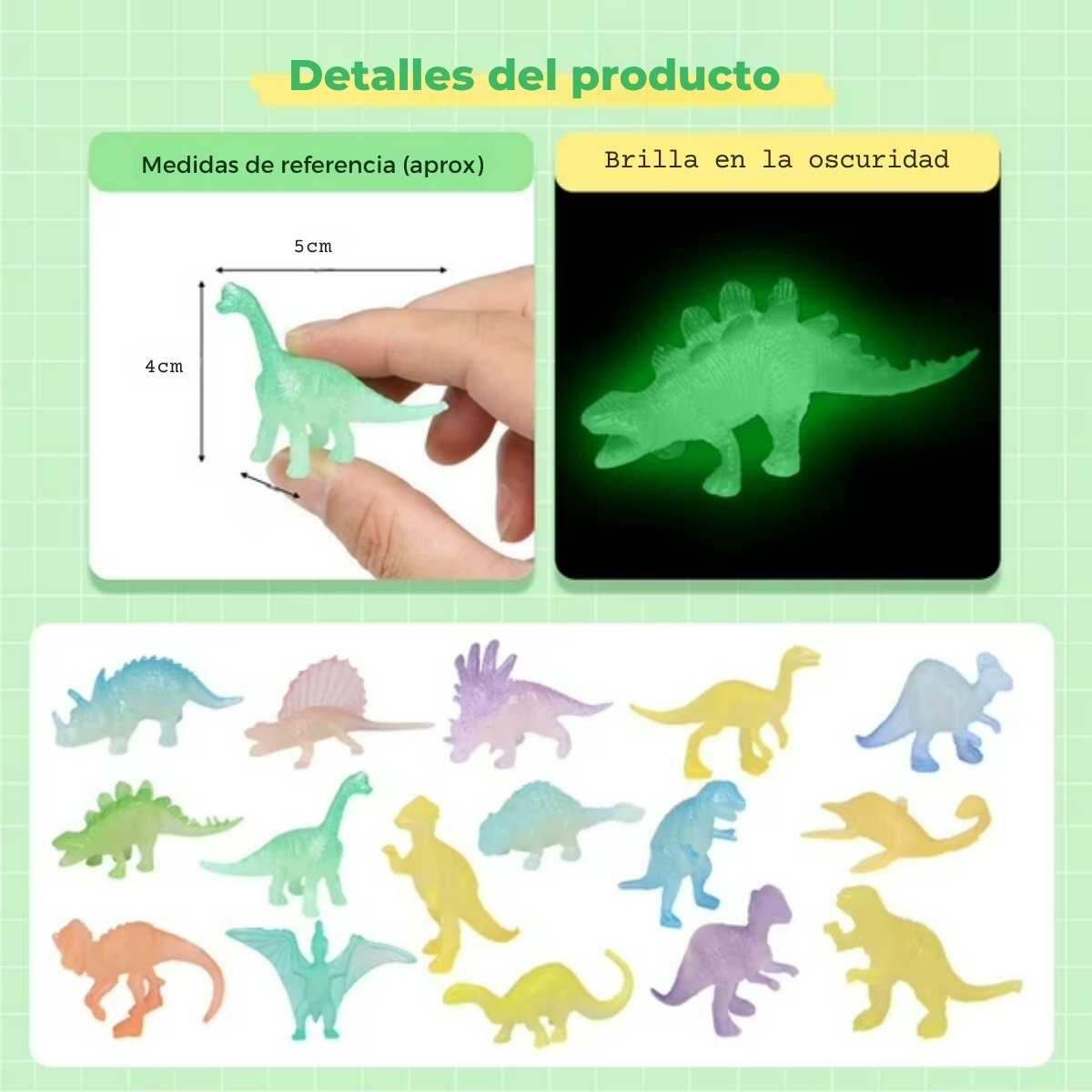 Sticker glow in the dark Dinos 3D
