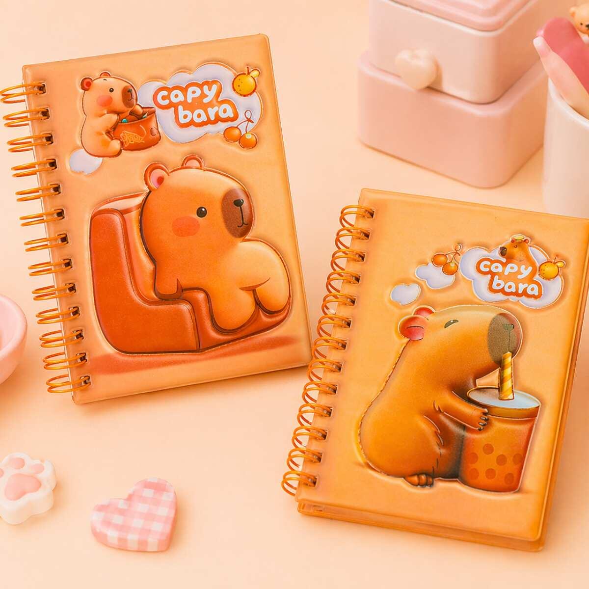 Libreta B6 Capybara 3D c/espiral - 60 hojas rayadas