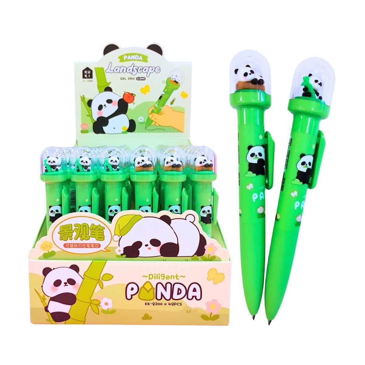 Boligrafo Panda c/burbuja retractil