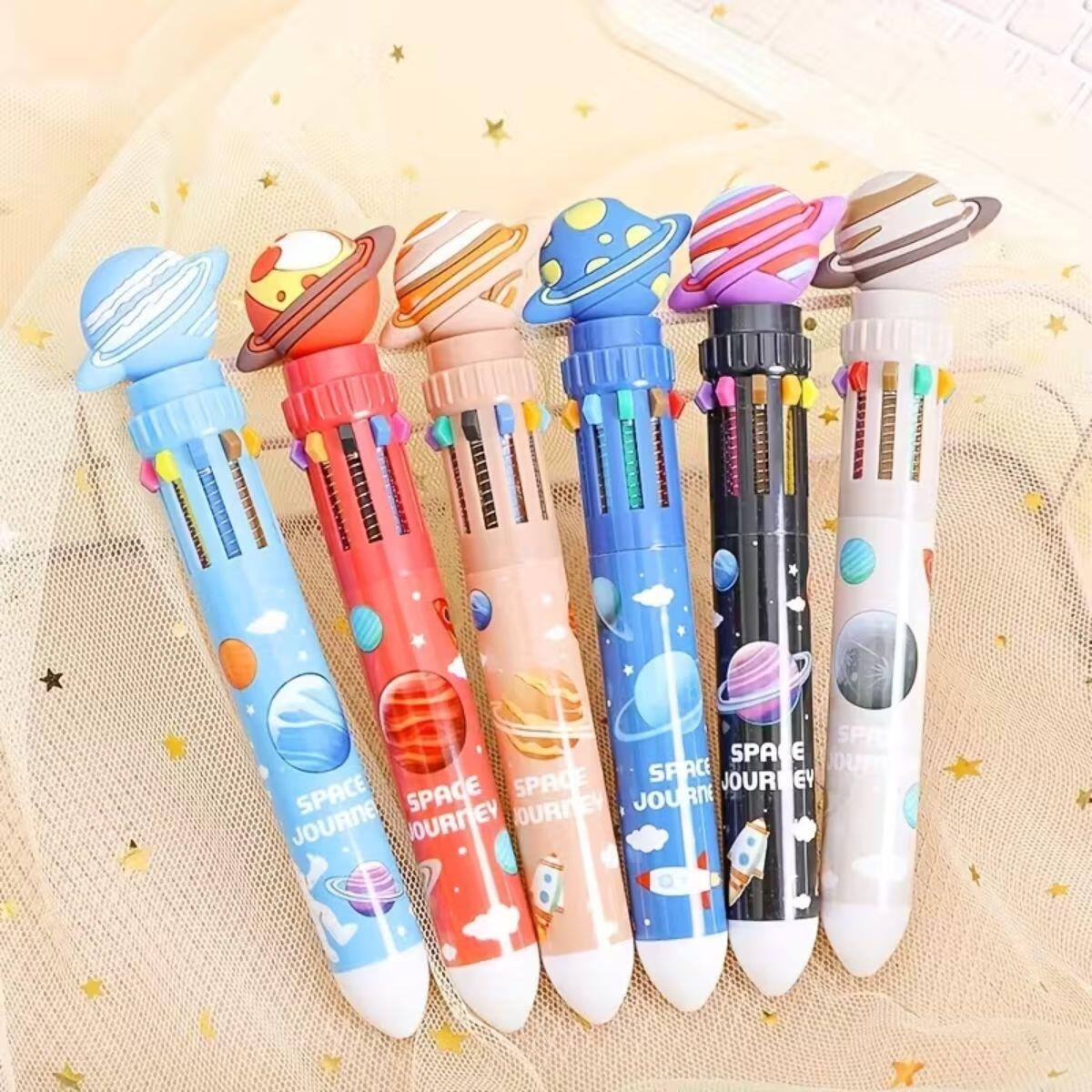 Boligrafo multi x 10 Espacial c/cuerpo estampado