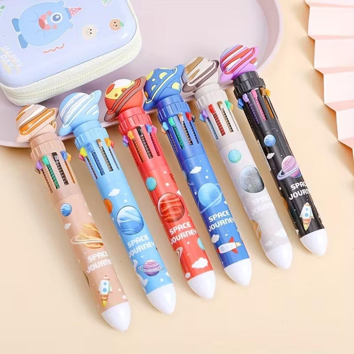 Boligrafo multi x 10 Espacial c/cuerpo estampado