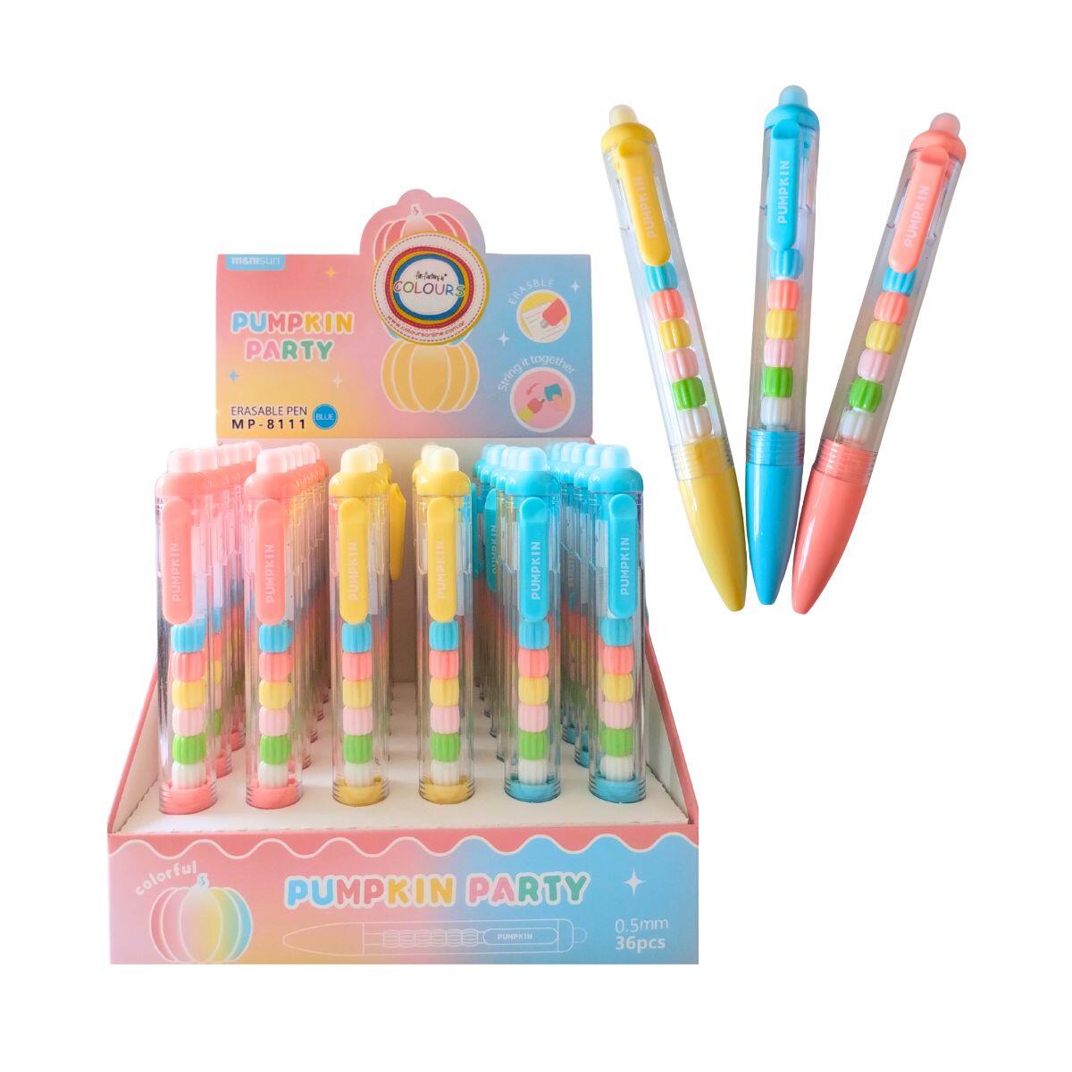 Boligrafo jenga borrable Pastel retractil c/clip Tinta azul - 0.5 mm