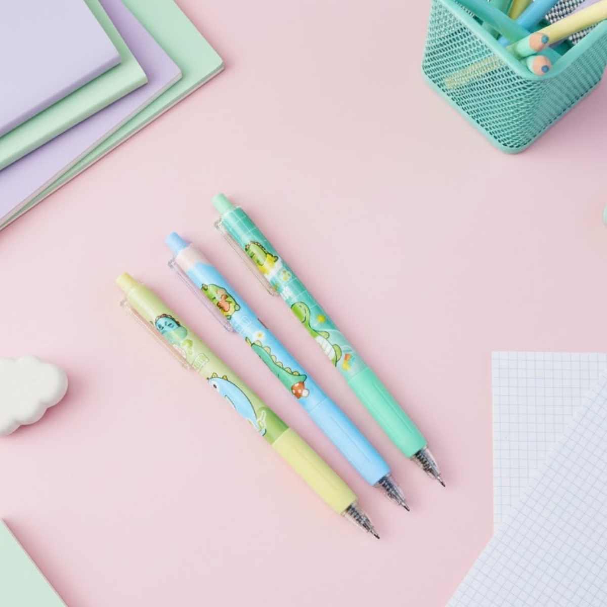 Boligrafo Dino retractil c/clip - Tinta Azul - 0.5mm