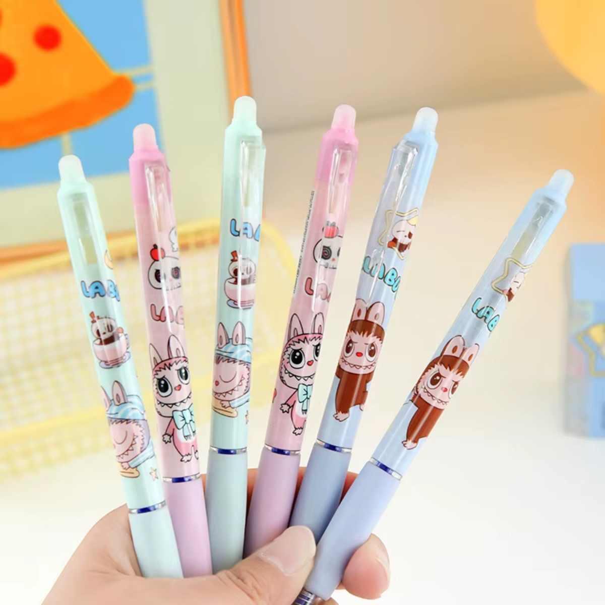 Boligrafo borrable Labubu retractil - Tinta Azul - 0.5 mm